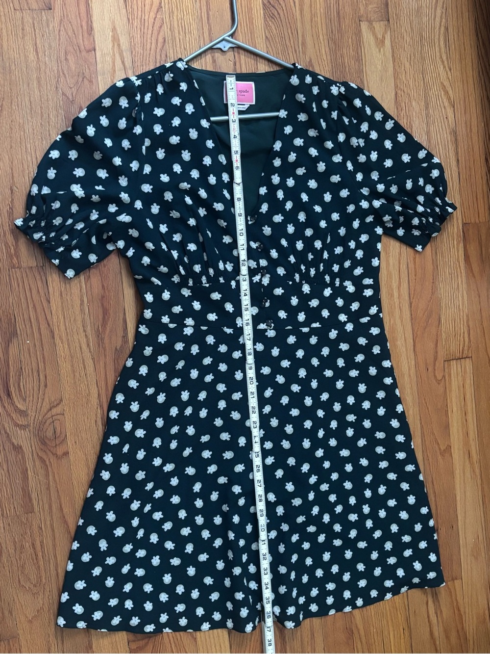 Kate Spade NY Silk Green Floral Fit & Flare Dress Size Autumn Wedding Guest Dres - Picture 8 of 10